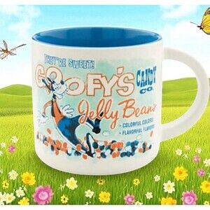 Disney Parks Authentic Original Goofy Candy Co Jelly Beans Coffee Mug Tea Cup